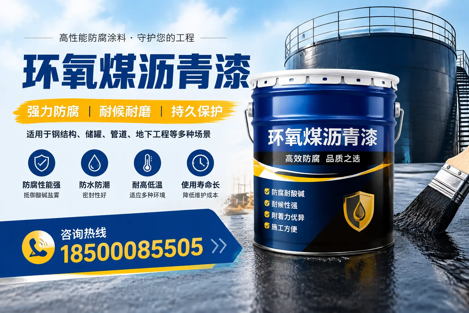 环氧煤沥青漆在工业中的应用，大同企业的选择